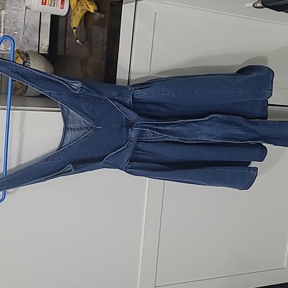 Stylish Dark Blue Denim Women's Dress - Picture 3 of 5